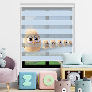 Habitación infantil Impresión digital 3D Día y Noche Elefante arcoíris Persianas enrollables de cebra transparente Tela <span class=keywords><strong>para</strong></span> sombreado de ventanas - Product Image 6