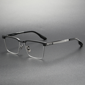 DTX137 <span class=keywords><strong>Lunettes</strong></span> d'ordinateur carrées sans vis en titane <span class=keywords><strong>de</strong></span> haute qualité bloquant la lumière bleue Montures classiques vintage pour <span class=keywords><strong>lunettes</strong></span> homme - Product Image 3