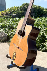 Aiersi العلامة التجارية الصلب سلسلة الصوتية الغجر الجاز الغيتار الصلبة الأرز أعلى D حفرة الجسم روزوود خمر البلوجراس الموسيقى أداة - Product Image 4