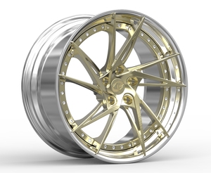 Ruedas forjadas personalizadas PQ, cepillo de pulido plateado, aleación de 2 piezas, ruedas de coche de pasajeros de 18 pulgadas <span class=keywords><strong>5</strong></span>*112 para Lamborghini <span class=keywords><strong>Diablo</strong></span> - Product Image 2