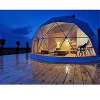 Dôme géodésique transparent pour le camping en plein air ShenBao, tente de glamping, tente dôme géodésique de 6 m, igloo géodésique, tente dôme géodésique d'hiver