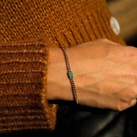 Bracelet en pierre de malachite pour fille et garçon, bijoux fins, chaîne classique, cool, Gemnel