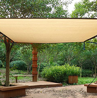 Voile d'ombrage beige pour piscine, patio et terrasse, auvent pare-soleil pour pelouse de jardin avec sièges de salon extérieurs