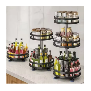 Estante para especias de cocina, estante para condimentos, bandeja de almacenamiento giratoria, accesorios de cocina multifuncionales - Product Image 1