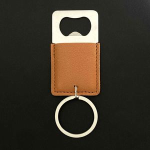 Regalo Personalizado para Padrinos de Boda, Recuerdos de Fiesta, Llavero de Acero Inoxidable Portátil con Grabado Láser, Abridor de Botellas de Cuero Sintético - Product Image 6