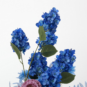 Mới đến trang trí 3 đầu nhân tạo lụa trắng nón hydrangeas cho sắp xếp - Product Image 4