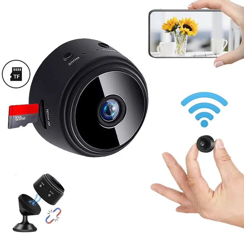 1080P Wide Angle Night Vision Shooting Wireless Camcorder Mini Surveillance A9 Cctv Camera