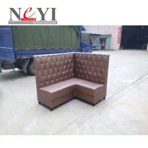 Canapé en cuir empilable Gukaman en bois massif, idéal pour restaurants occidentaux, bars, cafés et centres commerciaux - Product Image 3