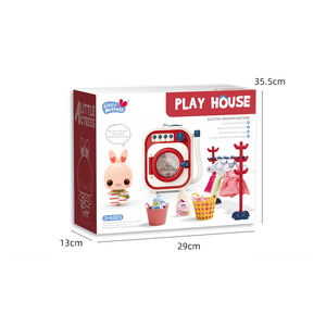 Machine à laver électrique miniature avec fonction de remplissage d'eau, jouet de jeu d'imitation pour enfants, pour filles - Product Image 5