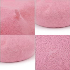 Boina de invierno personalizada para mujer TopTie 60% lana artista francés gorro vasco con bordado lana y mezcla género - Product Image 1