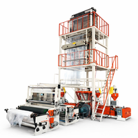 Machine de soufflage de film PE à trois couches ABC à co-extrusion à trois vis haute vitesse 3SJ-G1500