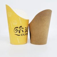 Gobelets à frites en papier en forme de cône jetables personnalisés