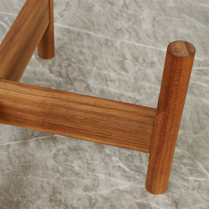 Custom premium per interni resistenti alle intemperie porta piante <span class=keywords><strong>da</strong></span> <span class=keywords><strong>esterno</strong></span> con supporto regolabile moderno vaso di fiori alto con supporto in legno - Product Image 6