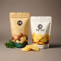 Emballage alimentaire personnalisable en plastique PE imprimé en couleur avec fenêtre et fermeture éclair en aluminium pour supermarchés