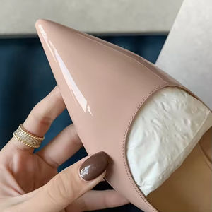 Zapatos elegantes para fiestas, estilo charol - tacones de aguja negros con punta en pico y sandalias para mujer - Product Image 6