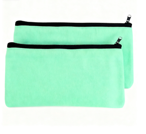 Trousse de maquillage en toile de coton à fermeture éclair écologique personnalisée avec logo personnel mini pochette cosmétique de voyage - Product Image 4