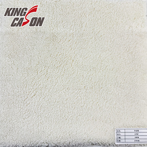 Kingcason 100% poliestere riciclato all'ingrosso su misura produttore cinese caldo bianco Sherpa tessuti per la casa - Product Image 4