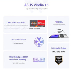 Ordinateur portable Fearless 15 M1502YA7430 R5-7430U 16 Go 512 Go SSD IPS Anglais CN Neuf Graphiques intégrés / Argent / 15,6 <span class=keywords><strong>pouces</strong></span> - Product Image 2