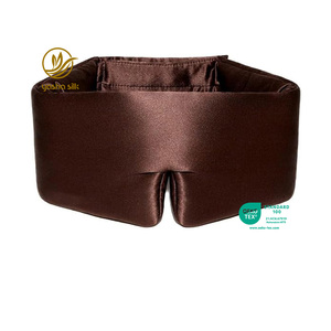 Masque de sommeil personnalisé en soie <span class=keywords><strong>Yasha</strong></span>, sangle réglable en velcro, 19 momme, 100% soie de mûrier, pour dormir et voyager, grande taille, quatre saisons - Product Image 4