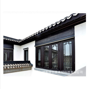 Cadres de portes et fenêtres en aluminium de style chinois, anodisés, résistants à l'eau, pour villa - Product Image 1