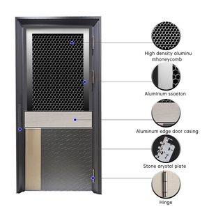 Puerta <span class=keywords><strong>de</strong></span> Entrada <span class=keywords><strong>de</strong></span> Aluminio EEHE para Muro Perimetral, Resistente a Impactos, Sellado Silencioso e Impermeable - Product Image 4