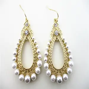 waterdrop style with ivory pearl earring pearl jewelry