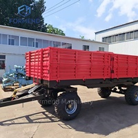 Trailer Traktor Multifungsi Terbaru, Trailer Dump Pertanian Tipe Hidrolik, As Roda Tahan Lama untuk Material Pertanian