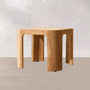 Tumbona de teca escandinava moderna, cojines de esponja de olefina, resistente a los rayos UV, duradero, respetuoso con el medio ambiente, parte trasera sólida para Hotel Villa al aire libre - Product Image 5