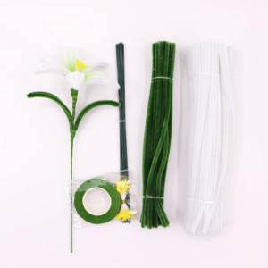 Drôle de Haute Qualité Durable DIY Artisanat Chenille Tiges Tuyau Nettoyeur Bouquet Fleur Jouets Polyester + Acier pour Mère Mariage - Product Image 5