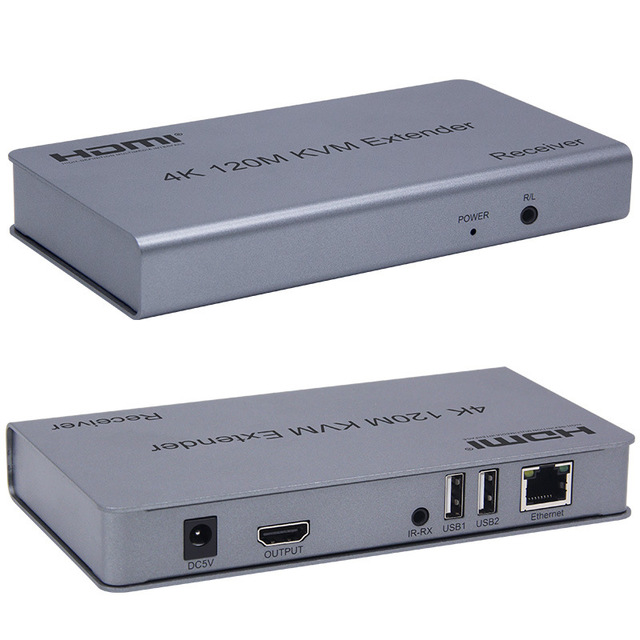 4K HDMI KVM Extender 120M KVM USB HDMI Extender Over Cat5e/6 Cable