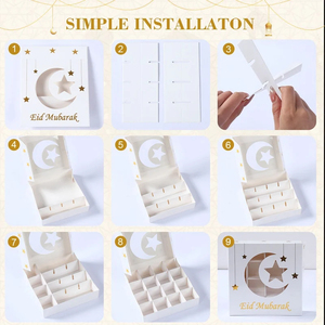 Cajas de Chocolate con Ventana Transparente de 16 Compartimentos, Caja de Regalo para Dulces con Diseño de <span class=keywords><strong>Castillo</strong></span> Eid Mubarak, para Decoración de Fiestas Eid y Ramadán - Product Image 4