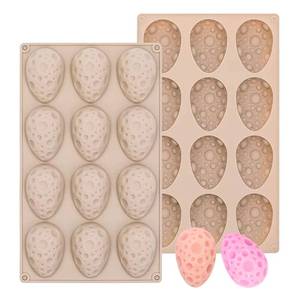 MUYULINS factory 12-cavity quail <b>egg</b>-shaped LFGB platinum non-stick BPA-free silicone chocolate mold - Product Image 1