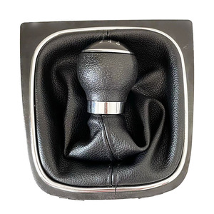 Chen Can Car Gear <b>Knob</b> Leather Black 6 Speed Manual <b>Shift</b> For Volkswagen Bora Golf 6 Sagitar - Product Image 3