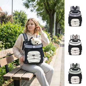 <span class=keywords><strong>Sac</strong></span> à <span class=keywords><strong>dos</strong></span> de transport <span class=keywords><strong>pour</strong></span> animaux de compagnie (chats et chiens) – Double bandoulière, portable, respirant, idéal <span class=keywords><strong>pour</strong></span> le cyclisme, les sorties, la randonnée – Grande taille - Product Image 1