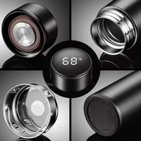 Tasses isothermes intelligentes en acier inoxydable de 500 ml avec affichage numérique LED de la température, infuseur à thé et isolation sous vide