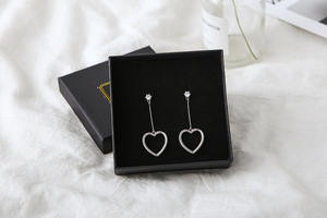 Glossy & Matt Laminated Cardboard Jewelry Packaging <b>Box</b> Embossed Paper Gift <b>Box</b> with Lid and Base - Product Image 3