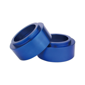 แผ่นรองยกอะลูมิเนียมสีน้ำเงินสำหรับ Toyota FJ Cruiser 1 คู่ ชุดแผ่นรองโช้คอัพหลัง - Product Image 4