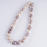 Chaîne de perles d'eau douce, perles naturelles, 14-17 mm, chaîne de perles Edison, blanc, rose, violet, mélange de couleurs pour la fabrication de bijoux