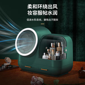 Boîte de rangement cosmétique LED créative 25L avec tiroirs, organiseur de maquillage anti-poussière pour coiffeuse, boîte de rangement de bureau - Product Image 3