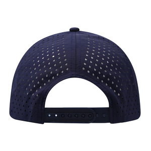 Hiệu suất không thấm nước 6-panel SNAPBACK <span class=keywords><strong>HAT</strong></span> Dây đeo nhựa thay thế tùy chỉnh nhanh chóng khô lưới Mũ bóng chày cho nam giới - Product Image 3