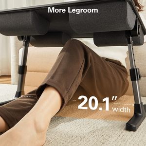 Support de bureau pliable pour ordinateur portable en MDF avec surface en cuir, ventilateur de refroidissement portable pour <span class=keywords><strong>lit</strong></span>, étude, plateau de bureau pliable - Product Image 4