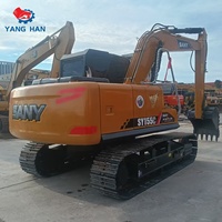 Excavatrice hydraulique d'occasion SANY SY155C 14,1 tonnes pour travaux de construction