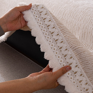 Modern Chenille <b>Sofa</b> <b>Cover</b> 180 x 300cm Solid Color Washable All Season Slipcover <b>for</b> Living Room Furniture - Product Image 3