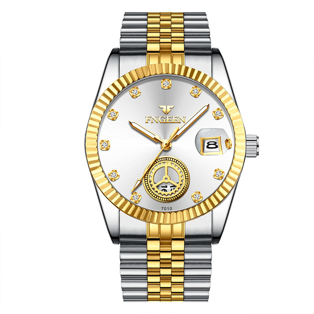 Top Brand Luminous Hands Quartz Watch for Men Uhren Herren Fashion Business Calendar Wristwatch Luxury Stainless Steel Watches