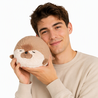 Peluche Loutre Allongée en Coton PP, Coussin Mignon à Câliner pour Canapé, Cadeau d'Anniversaire pour Enfants, Vente Directe Usine