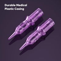 Cartouches de sécurité pour pistolet de tatouage, aiguilles de tatouage jetables Pro 0.25MM, fournitures standard à 3 doublures, 20 pièces
