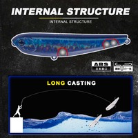 Leurre flottant type crayon 80 mm 8,5 g, leurre de pêche dur, appât de pêche, wobblers, leurres pour thon, lancer longue distance, appâts de pêche en mer