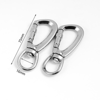 Mousquetons métalliques classiques robustes à succès pour colliers de chien, attaches mousquetons de 32 mm pour cordons et chaînes