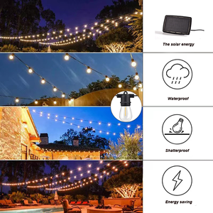 Bán hàng nóng năng lượng mặt trời giáng sinh đèn trang trí ánh sáng sân vườn trang trí Patio Led ngoài trời không thấm nước chuỗi đèn - Product Image 5