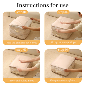 Voyage bagages emballage Cube Ultra peu encombrant auto-Compression sac de rangement pour couette couverture couette vêtements - Product Image 3